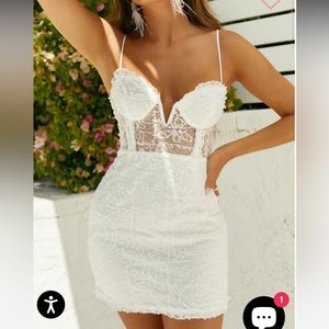 Miss Lola mini dress bachelorette bridal lace party dress